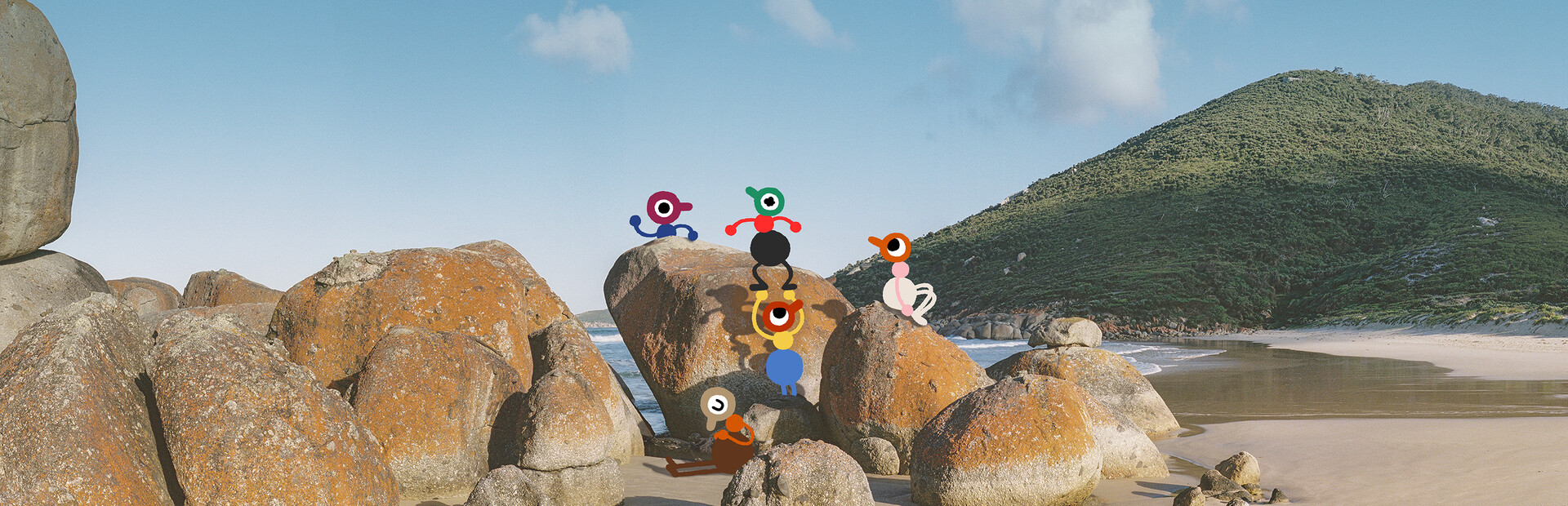 Big Walk key art — co-op hiking across the island